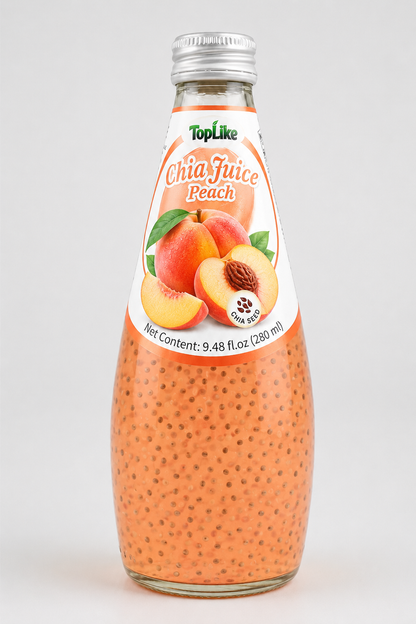Toplike Chia Seed Drink – 290 ml Glass Bottle