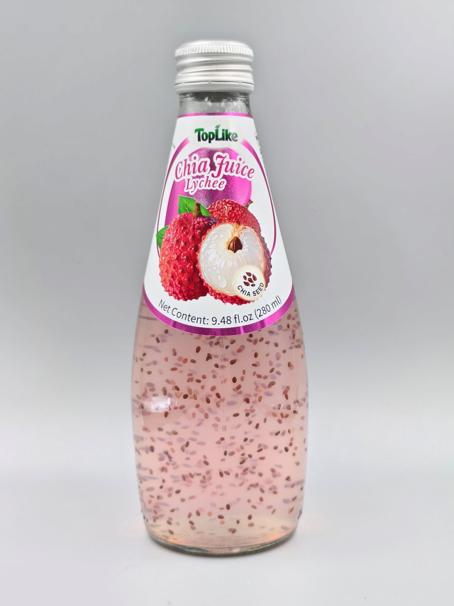 Toplike Chia Seed Drink – 290 ml Glass Bottle
