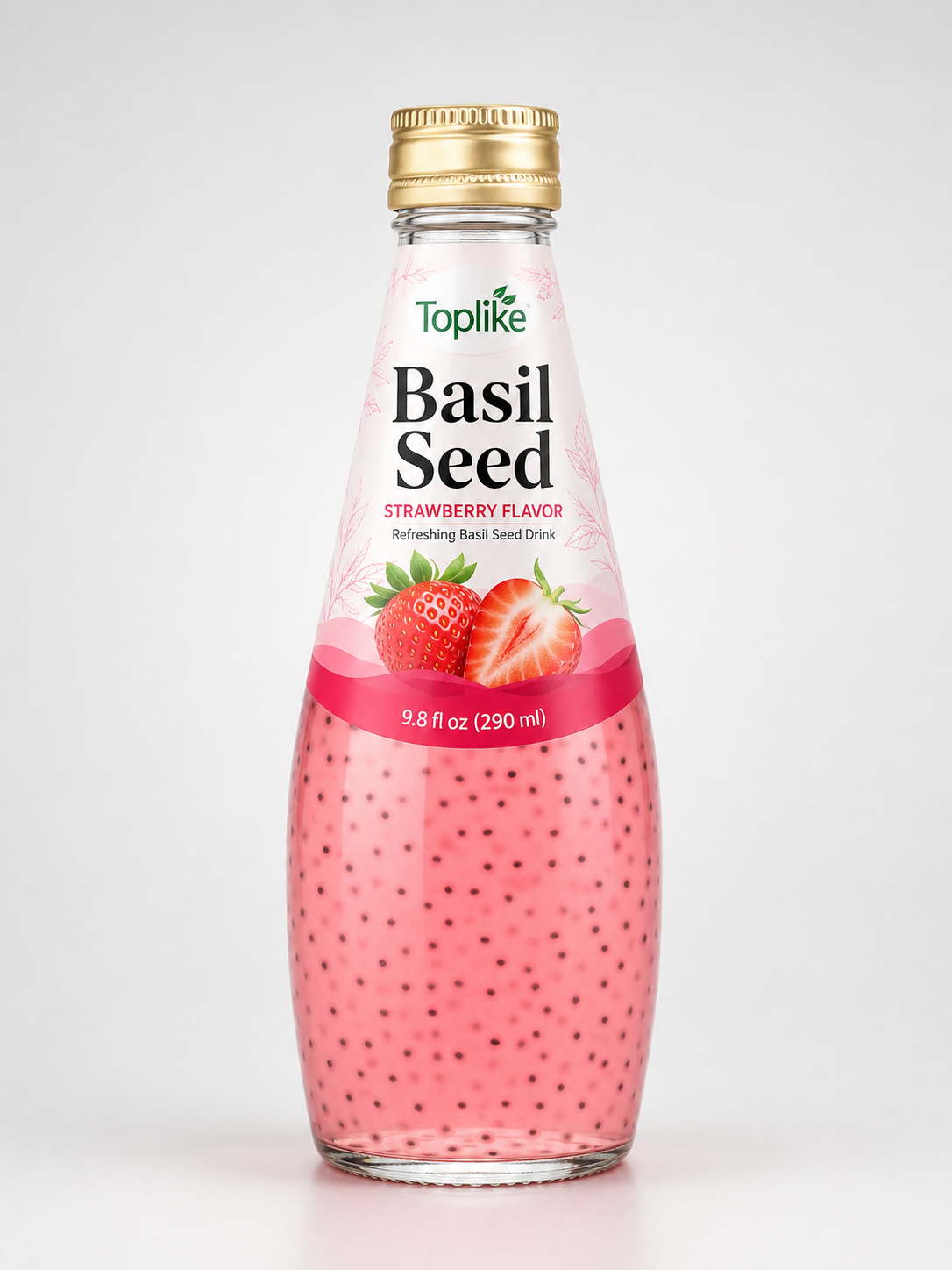 Toplike Basil Seed Drink – 290 ml Glass Bottle