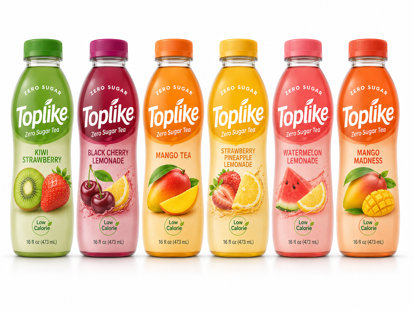 Toplike Zero Sugar Tea & Fruit Drinks – 473 ml PET Bottle