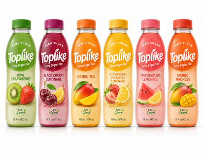 Toplike Zero Sugar Tea & Fruit Drinks – 473 ml PET Bottle