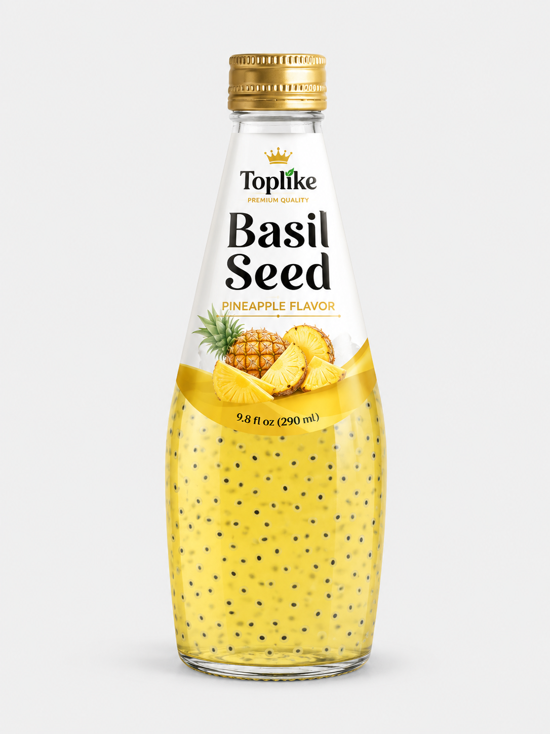 Toplike Basil Seed Drink – 290 ml Glass Bottle