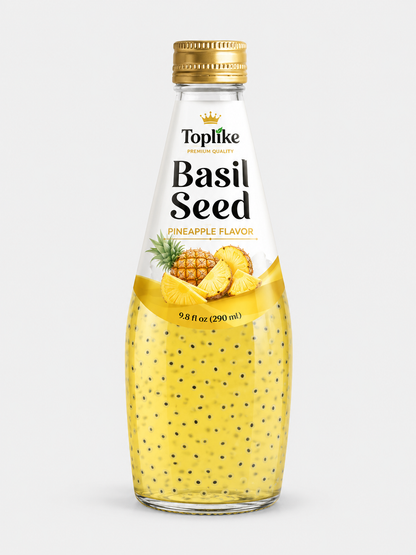 Toplike Basil Seed Drink – 290 ml Glass Bottle