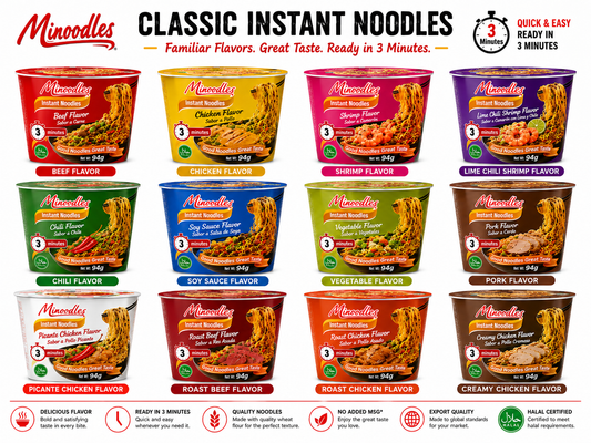 Minoodles Classic Instant Noodles – 94 g Bowl