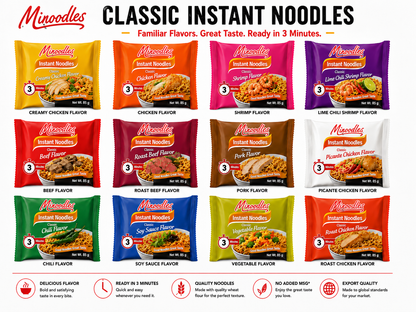 Minoodles Classic Instant Noodles – 85 g Bag