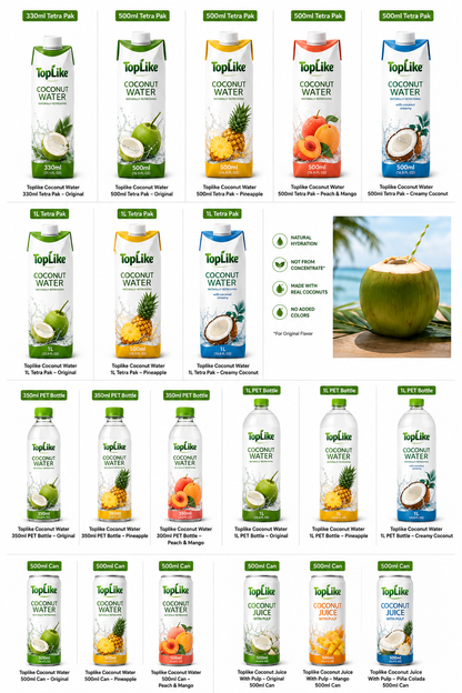 Fitco Coconut Water 500ml Can | With Pulp & No Pulp