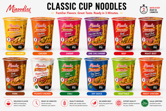 Minoodles Classic Instant Noodles – 65 g Cup