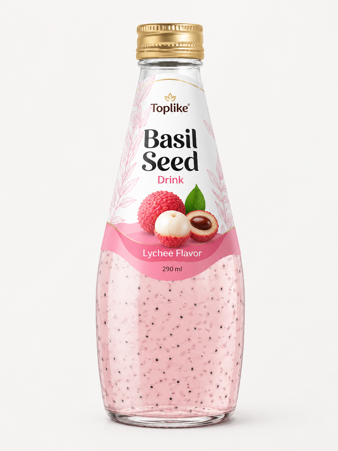 Toplike Basil Seed Drink – 290 ml Glass Bottle