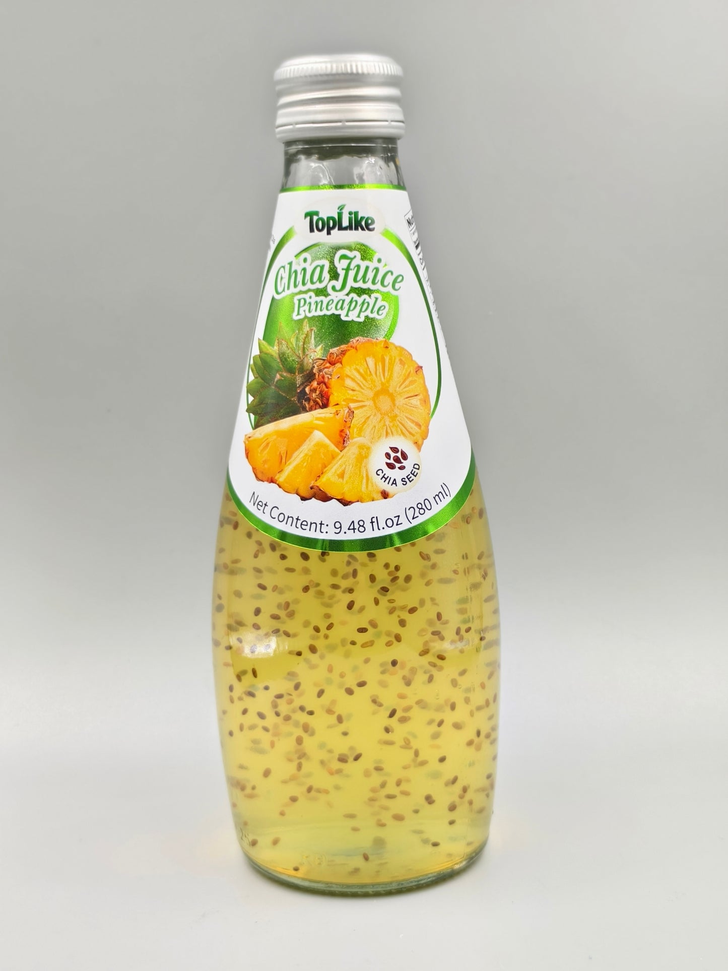 Toplike Chia Seed Drink – 290 ml Glass Bottle