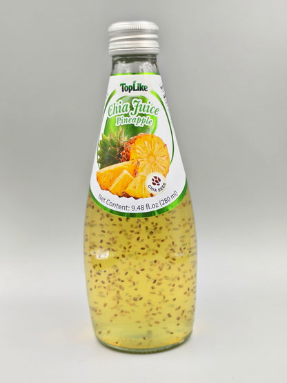 Toplike Chia Seed Drink – 290 ml Glass Bottle