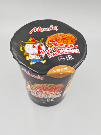 Minoodles Korean-Style Hot Chicken Ramen – 70 g Cup