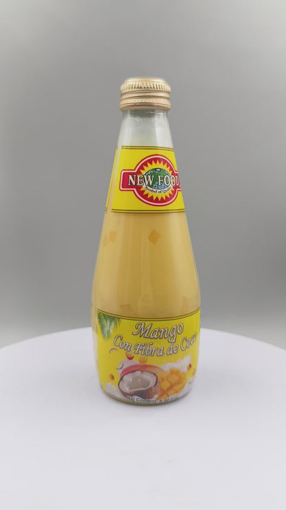 Fitco Coconut Milk Drink with Nata de Coco – 290 ml/9.8 Fl Oz Glass Bottle